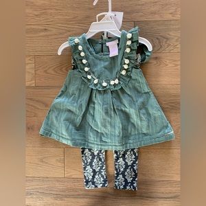 NWT Shabby Chic baby girl outfit tunic and leggings